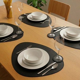 Mesa Posta Jogo Sousplast Americano Sousplat Couro Limpa Fácil Mesa Jantar