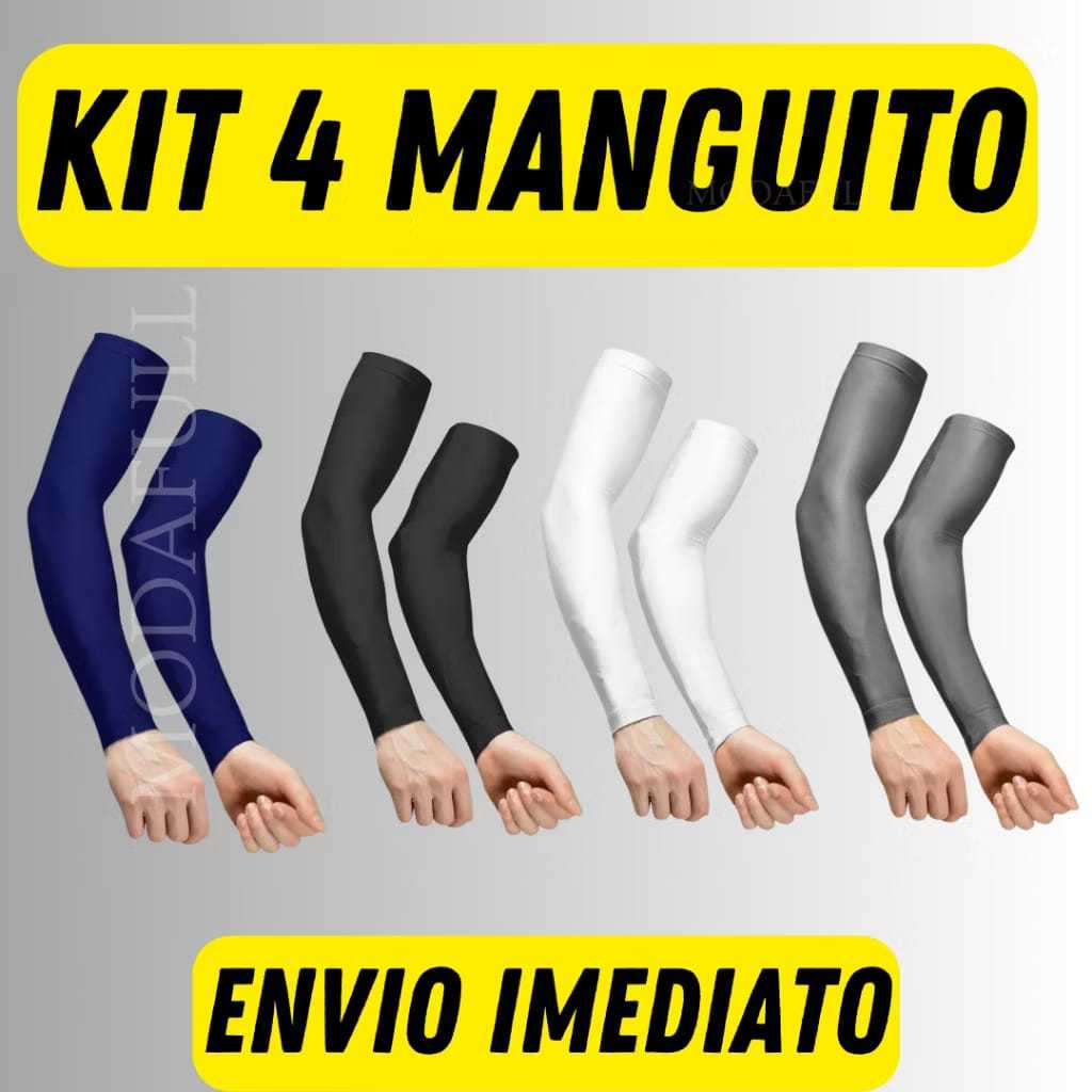kit 3  kit com 4 e kit com 2 manguitos, para esportes, treinos, pilotar e diversas ocasioes