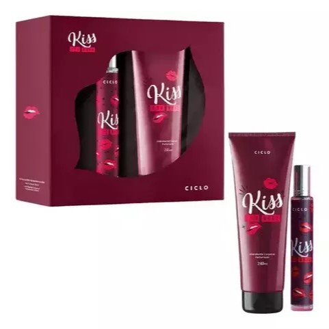 Kit Kiss You More Ciclo Feminino - Deo Colônia 30ml + Loção Hidratante 240ml