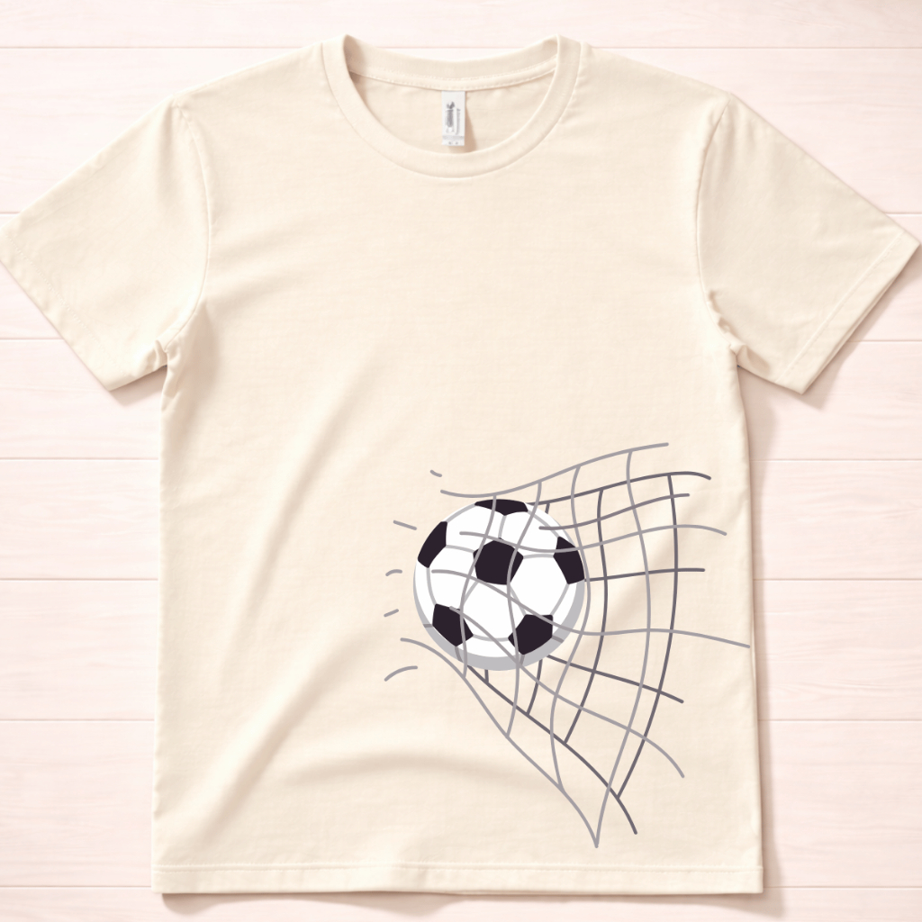Camiseta Infantil Menino Futebol Bola Gol Rede Roupa Estampada 100% Algodão Camisa Confortável