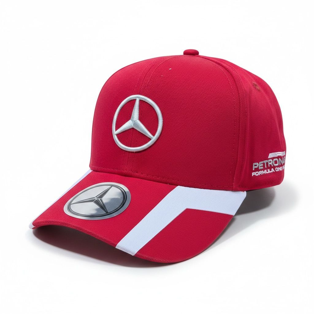 Boné Mercedes Bordado Logo Racing Estilo Automotivo Presente Pai Filho Amigo Fã Carro Moda Premium