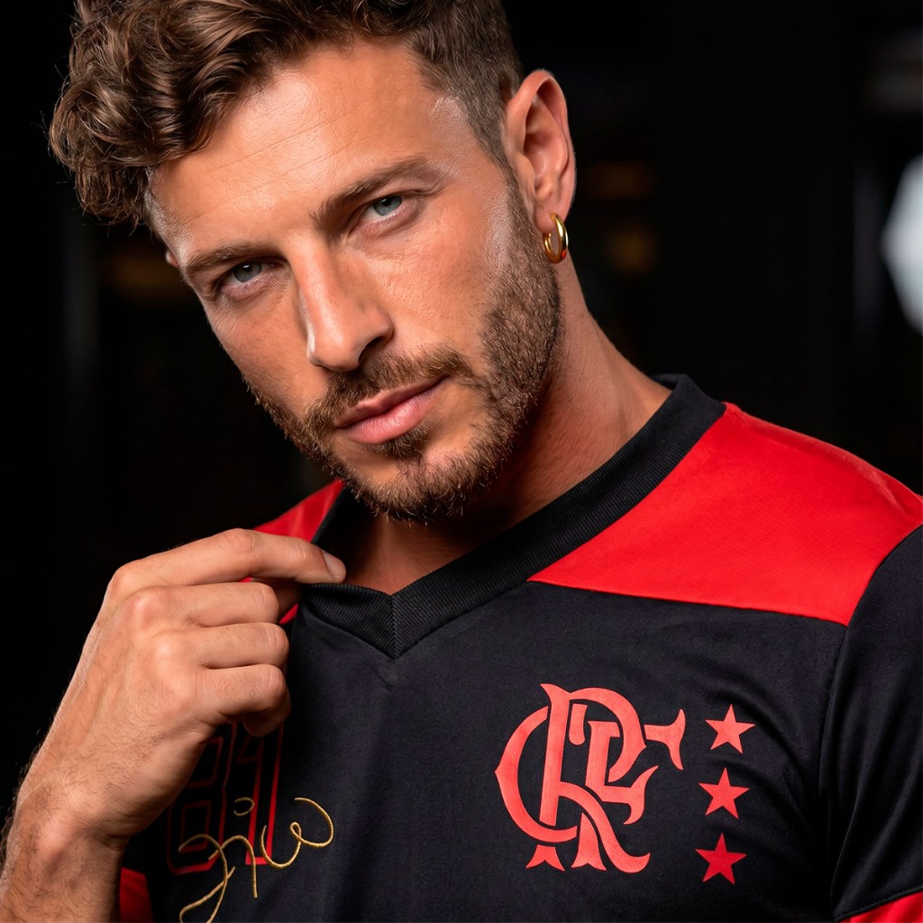Camisa Flamengo Retrô Zico 1981 Dry Preta Masculina Oficial · foto 2