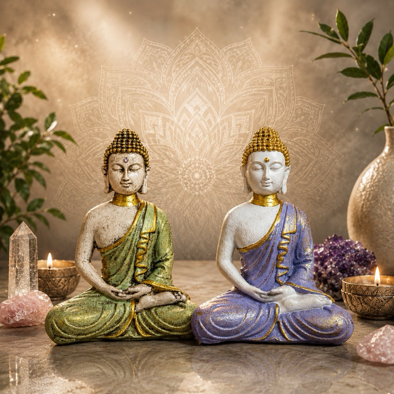 Imagem Estatua Mini Buda Decoração Casa Sala Quarto Zen Mistico