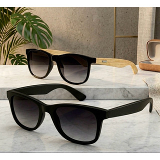 Óculos de Sol Wayfarer Unissex Masculino Feminino UV400 Estilo Casual Preto Fosco Adultoa