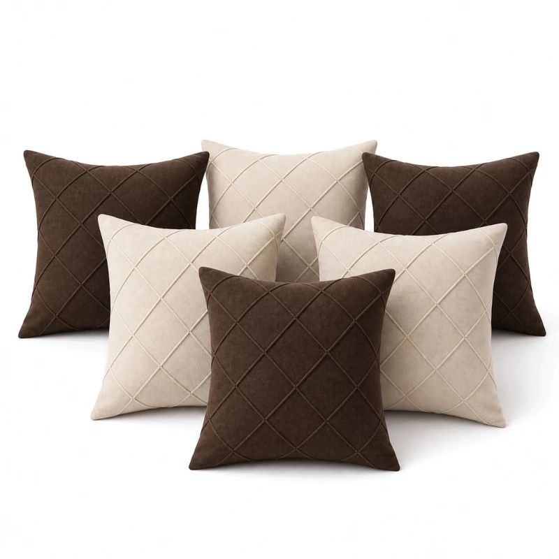 Capas de Almofada Suede Luxo 40x40 para Sofá Sala Quarto com Zíper — foto 5