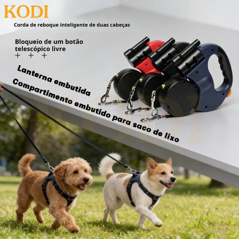 Carretel Retrátil de Náilon Automático 3 Metros Puxador Duplo | Botões Reguláveis de Ajuste - Z17