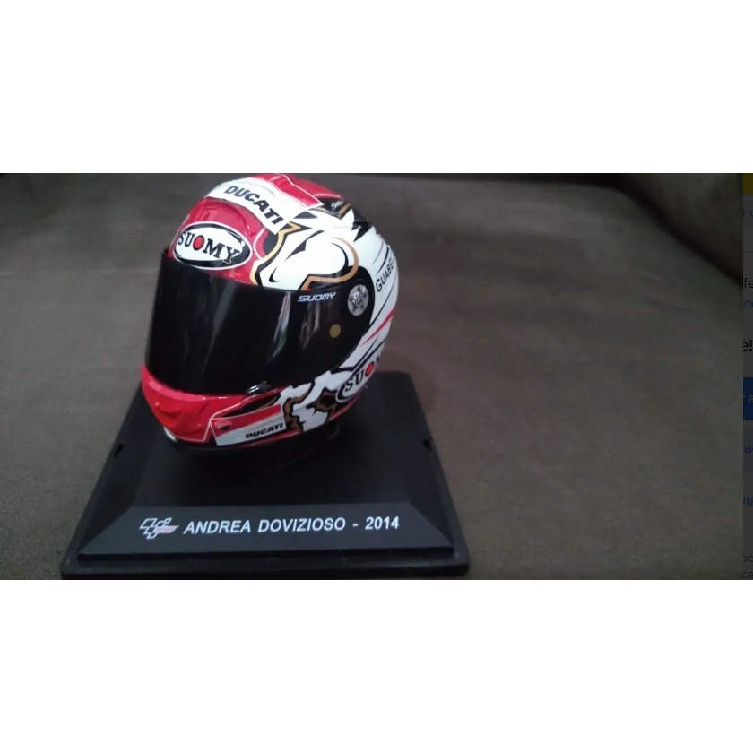 Miniatura Capacete Andréa Dovizioso Ducati Motogp 2014 1/5 (Usado)