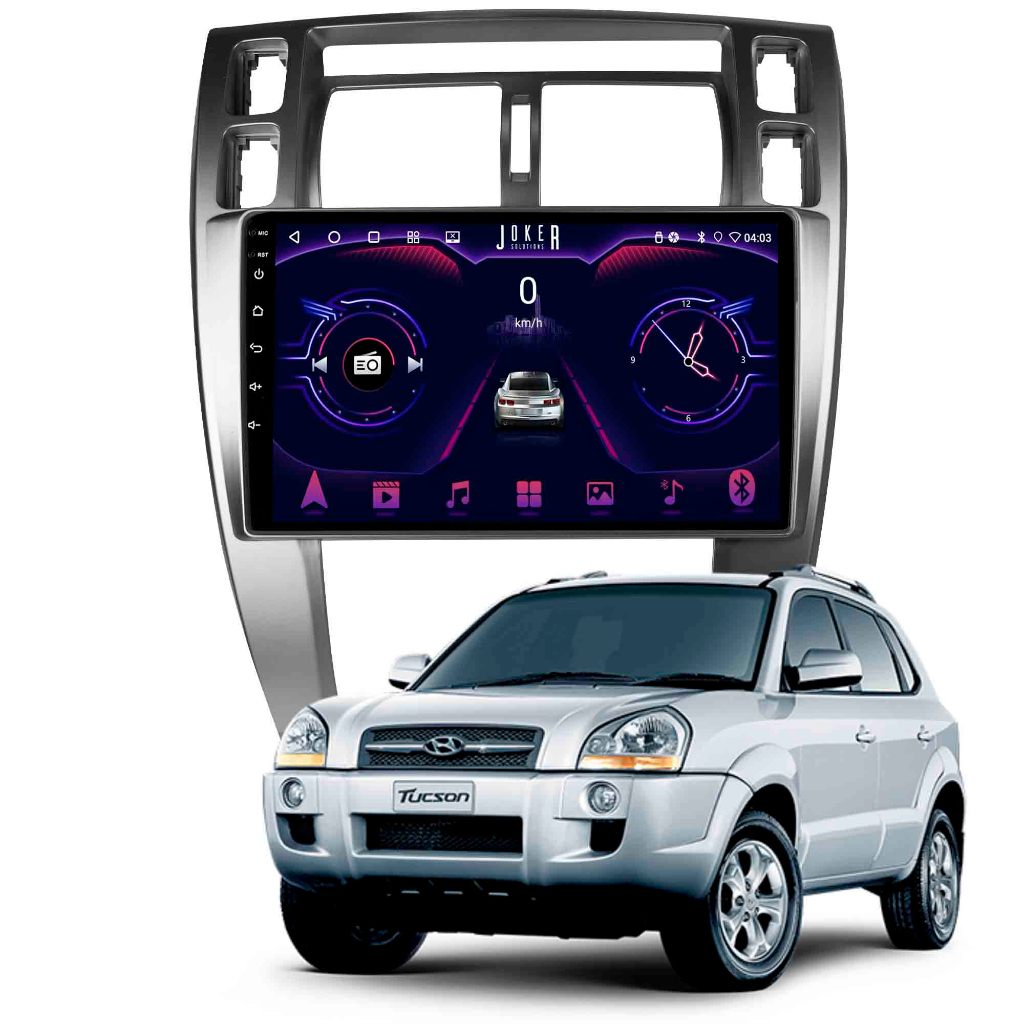 Multimídia Tucson Até 2016 2ram+64gb Carplay Android Gps Bluetooth Qled 10p
