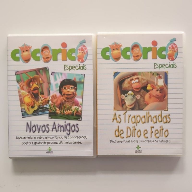 Dvds Cocoricó Novos Amigos + Cocoricó As Trapalhadas de Dito e Feito - 2 Dvds