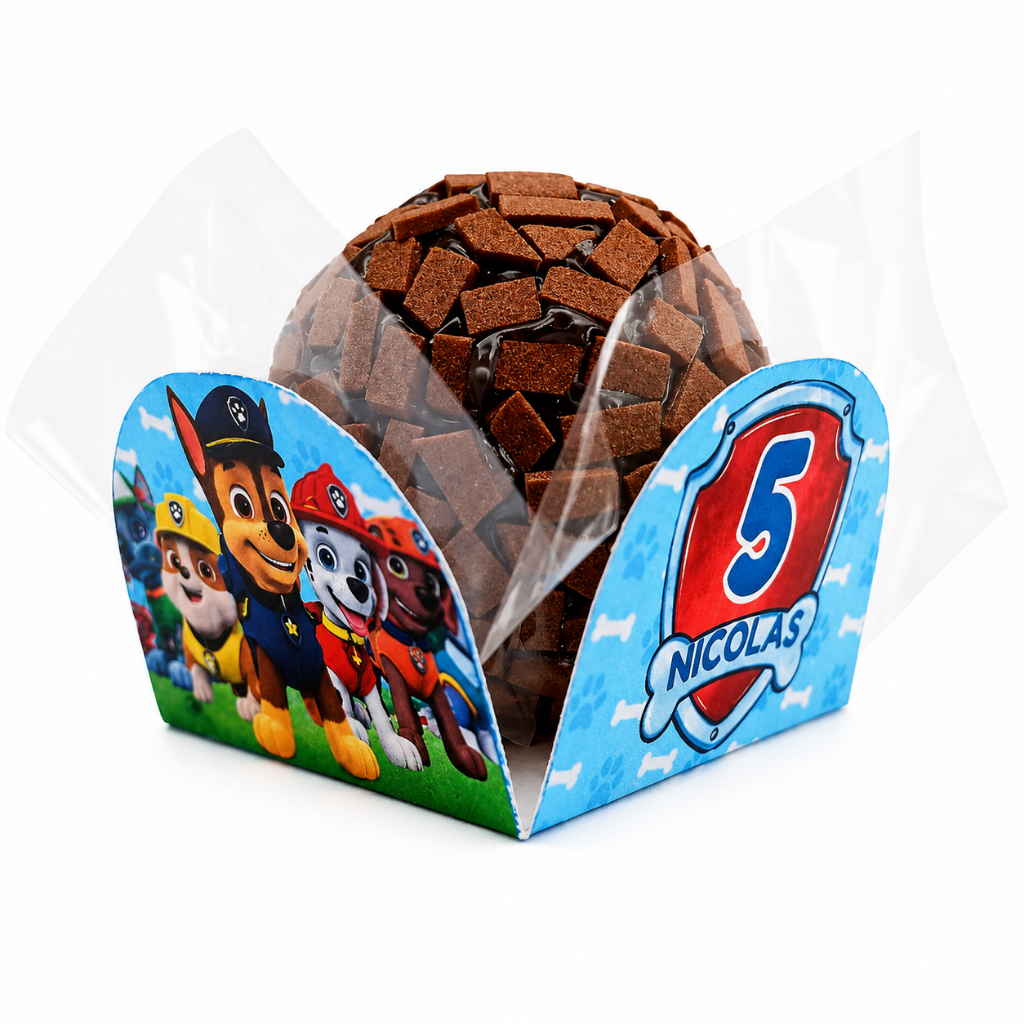 Kit Forminha de Doce Personalizada Tema Patrulha Canina Menino | Festa Infantil | Aniversário