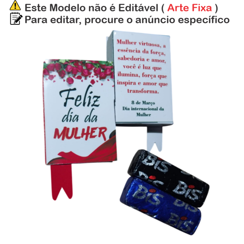 Lembrancinhas Dia da Mulher – Mini Livro Porta Bis Elegante | 25, 50 ou 100 Un | Pétalas Vermelhas - cod pv01