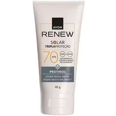Avon Protetor Solar Renew Fps70 Com Protinol 40g e Rejuvenescedor