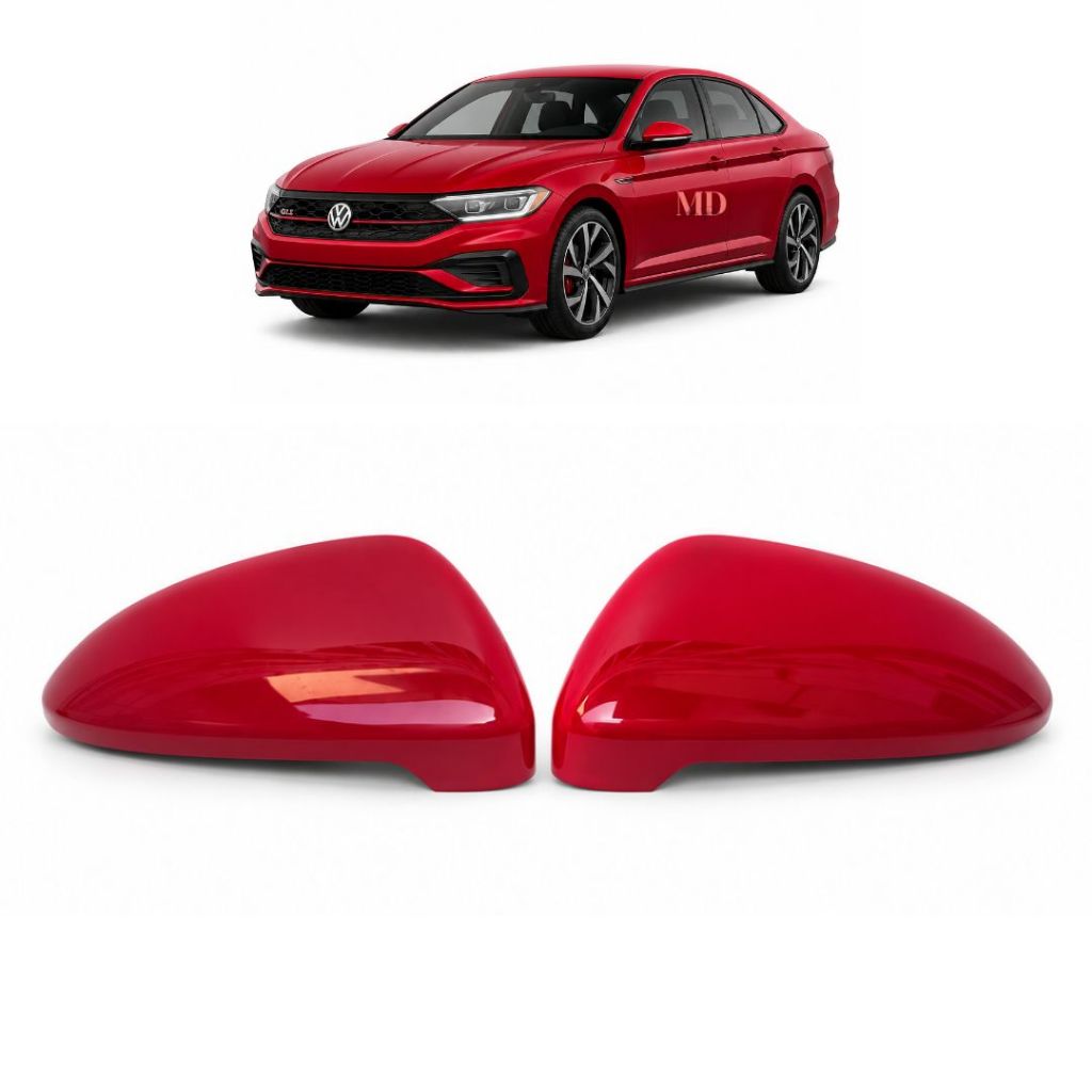 Capa de Retrovisor VW Jetta 2019 a 2021 – Vermelho Tornado | Com Furo para Pisca