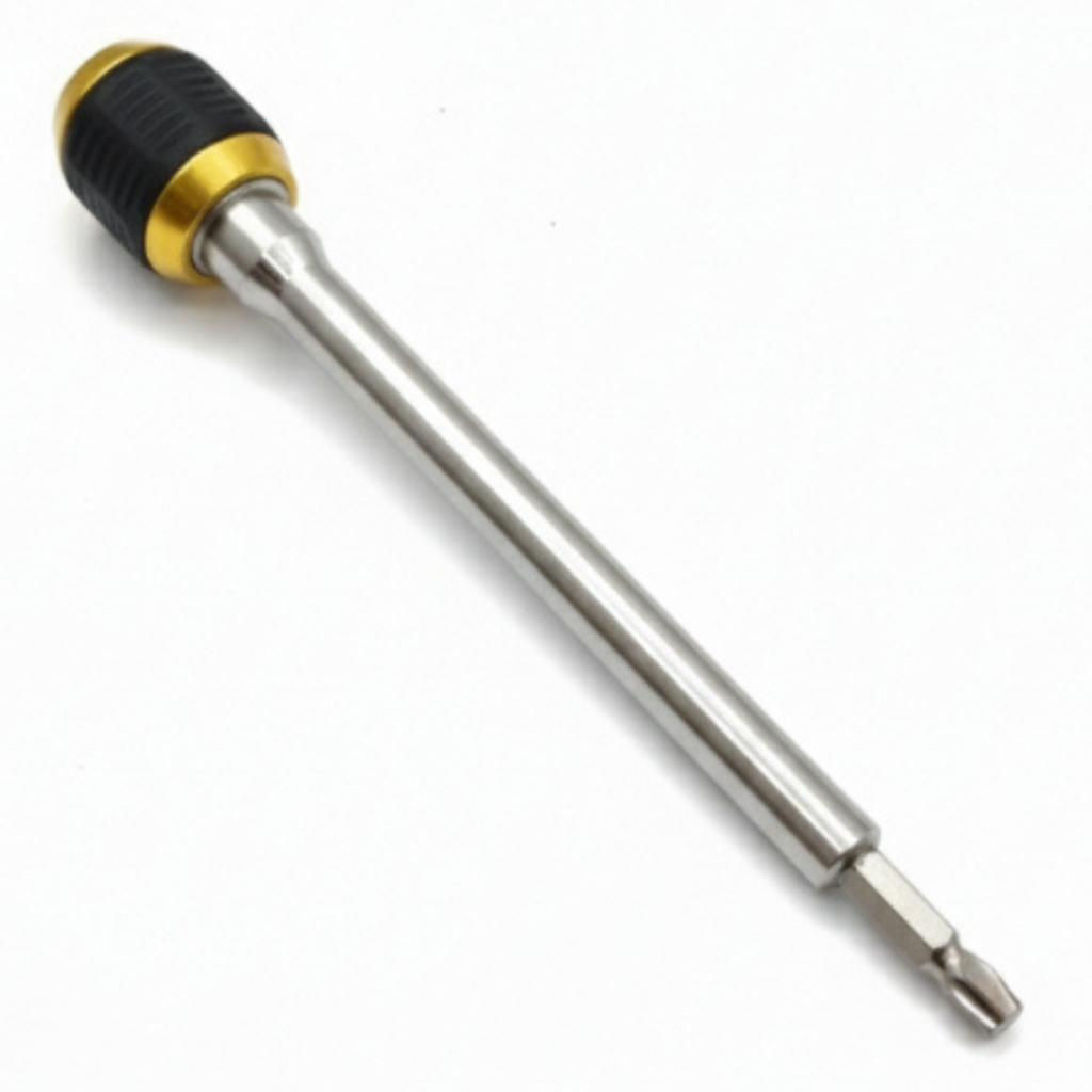 Extensor De Bits Magnético 1/4 Engate Rápido Trava Automática Profissional Para Parafusadeira E Furadeira