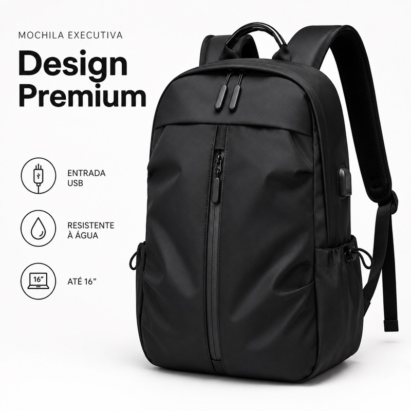 Mochila Notebook Trabalho Faculdade Escola Impermeável Estilosa Usb