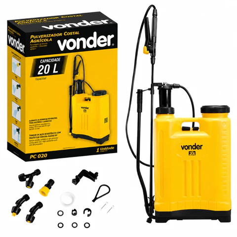 Bomba De Veneno Costal Pulverizador Agrícola Manual 20 Litros Vonder Original Resistente C/ Alças