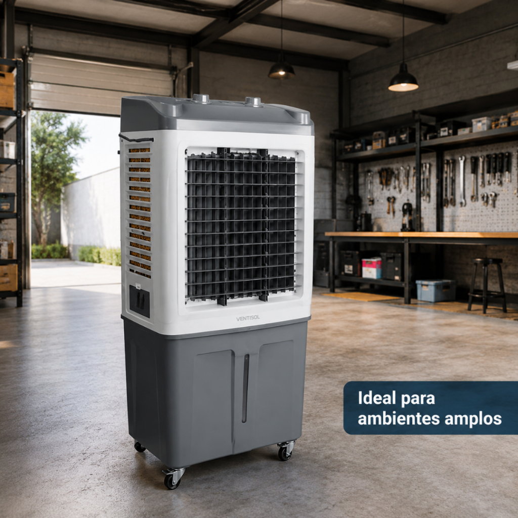 Climatizador Ventisol CLIN 60 PRO 60L 150W Branco Cinza Portátil Industrial Comercial Frio Umidifica