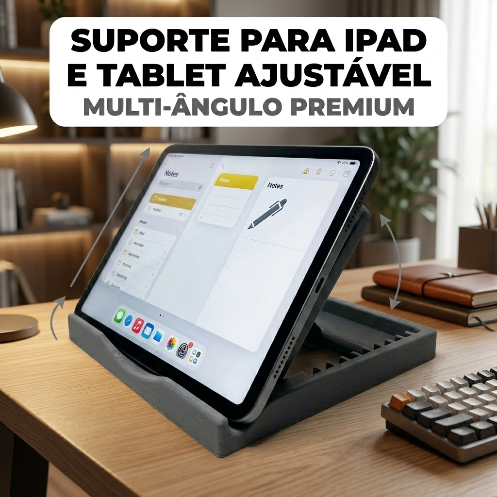 Suporte Ergonômico De Mesa Para IPad Tablet Ajustável Suporte Leve E Articulado