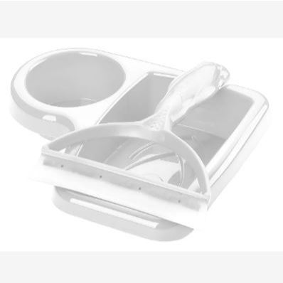 Kit Porta Detergente Bucha + Rodinho Para Pia Keita