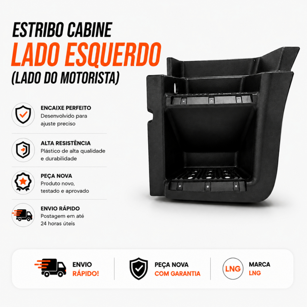 Estribo Cabine Inferior  Iveco Lado Esquerdo Stralis/ Novo Stralis