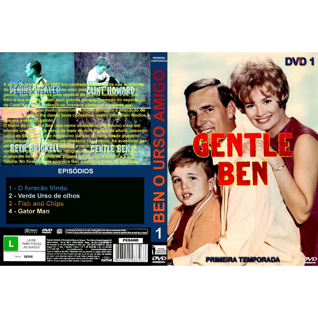 DVD Seriado Ben O Urso Amigo (1967) 1 e 2 Temporadas Legendado