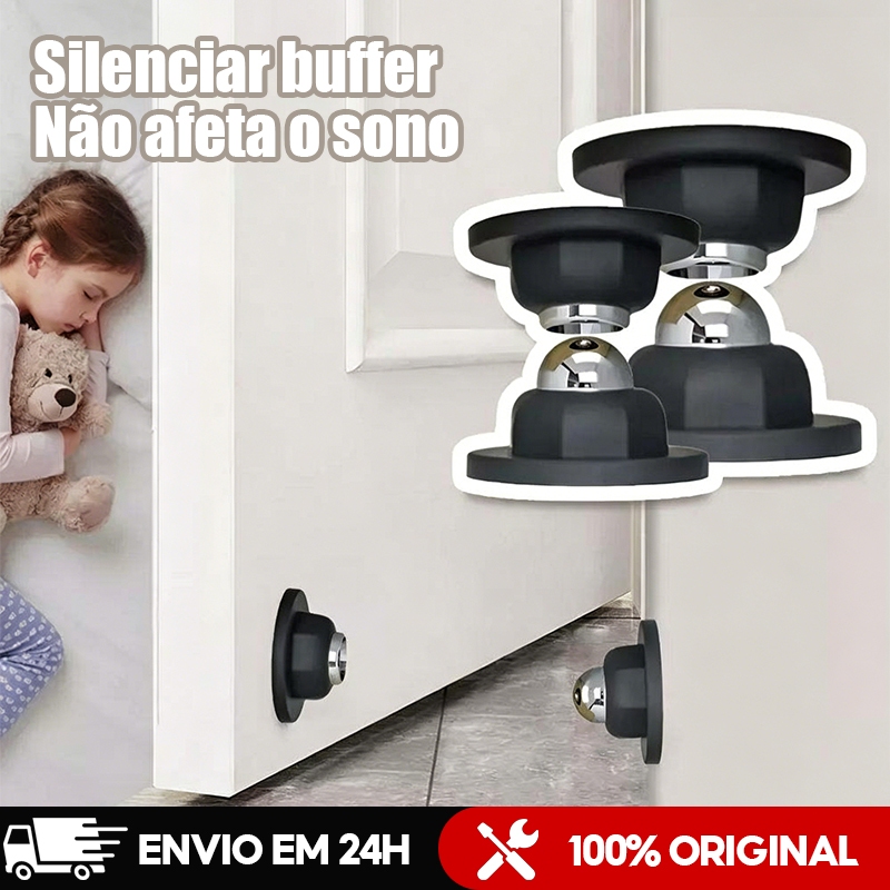 Prendedor Batetor Trava Fixador Porta Imã Magnético Adesivo Inox Preto