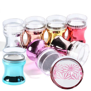 Carimbo C/ Placa de Unha Transparente de Silicone