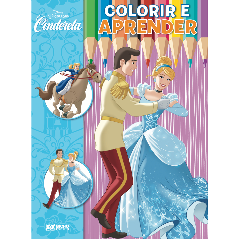 Livro Infantil Colorir e Aprender Disney Cinderela