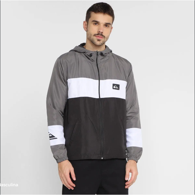 Jaqueta Corta Vento Quiksilver Block Company Masculina