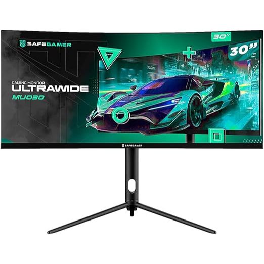Monitor Gamer Ultrawide Curvo Safe Gamer 30" WFHD 200Hz 1MS HDMI Adaptive-sync Preto - MU030