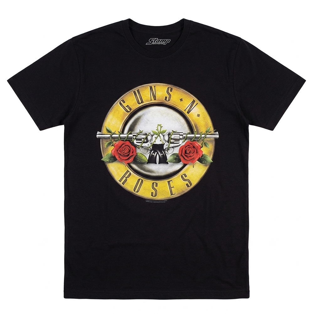 Camiseta Guns N' Roses Bullet Logo Oficial Licenciada Stamp Rockwear Original Cód: TS1464
