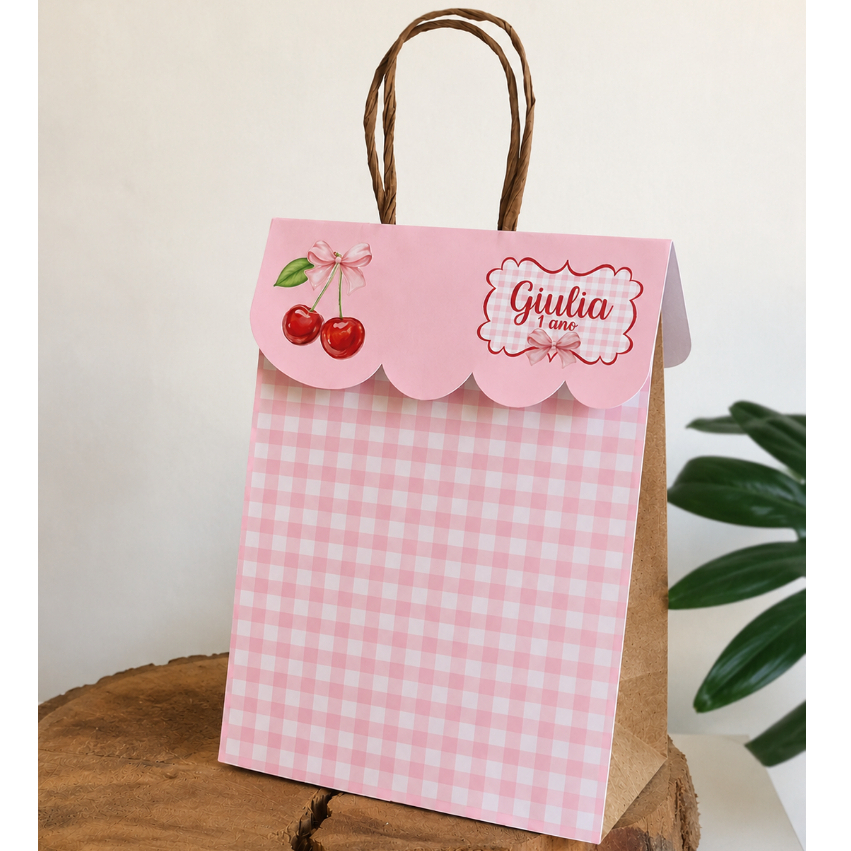 Sacola Surpresa Cerejinha |Personalizados|Lembrancinhas |Infantil | Aniversário