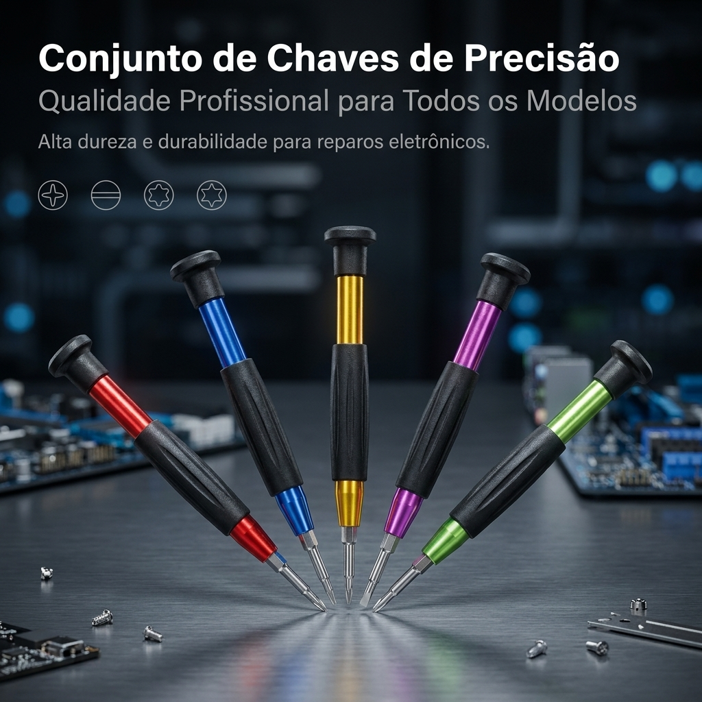 Kit 5 Chaves Conjunto de chaves Precisão Conserto Eletrônica Celular Notebook Pronta Entrega