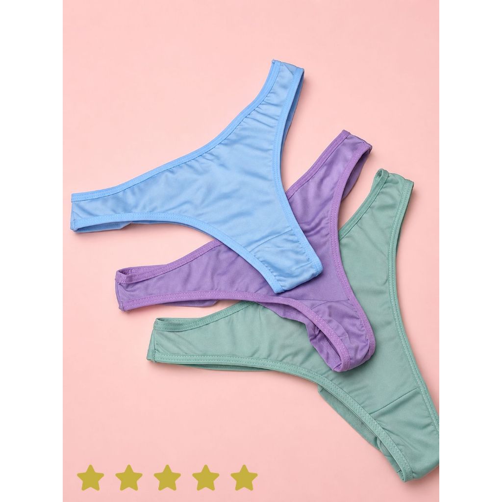 Kit 3 Calcinha Fio Duplo, Lingerie, Fio dental, Moda íntima, Calcinha que não marca, Levanta Bumbum, Confortável