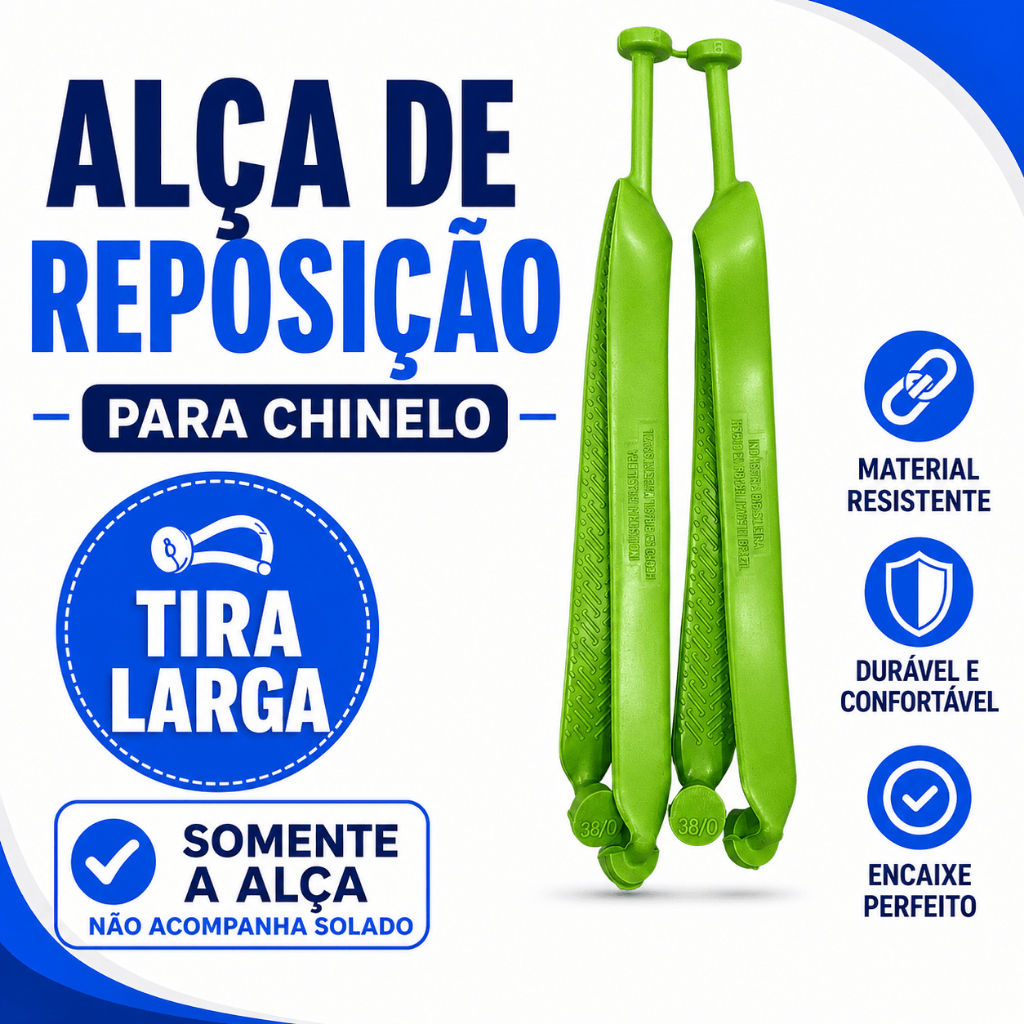 Alça Verde Limão Para Chinelo Masculino Correia Cabresto Reposição