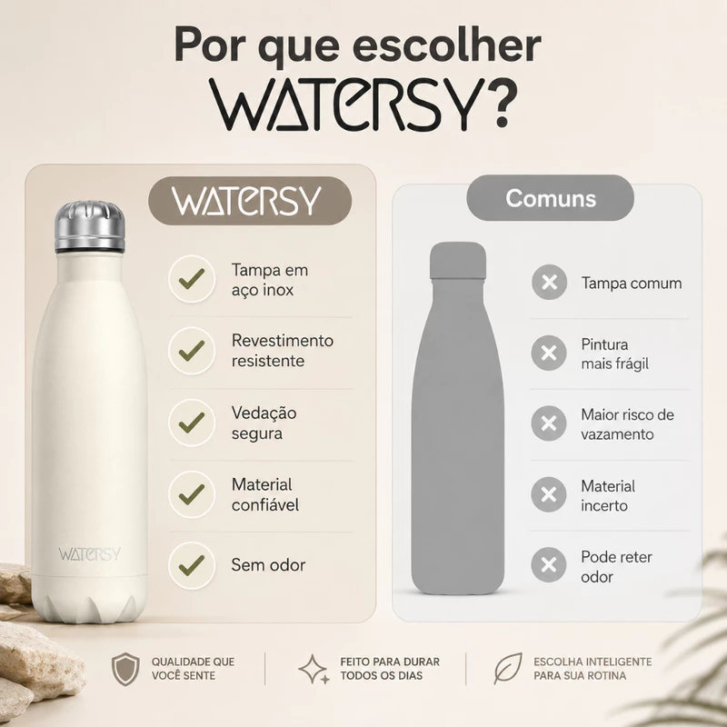 Garrafa Térmica Watersy em Aço Inoxidável 304 Portátil 500ml — foto 5