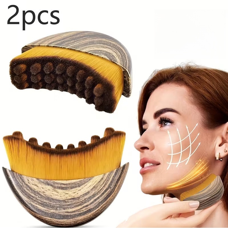 Escova De Massagem De Drenagem Linfática FaceSculpt Pro , Ferramenta Ergonômica Macia Para Contorno Facial E Mandíbula