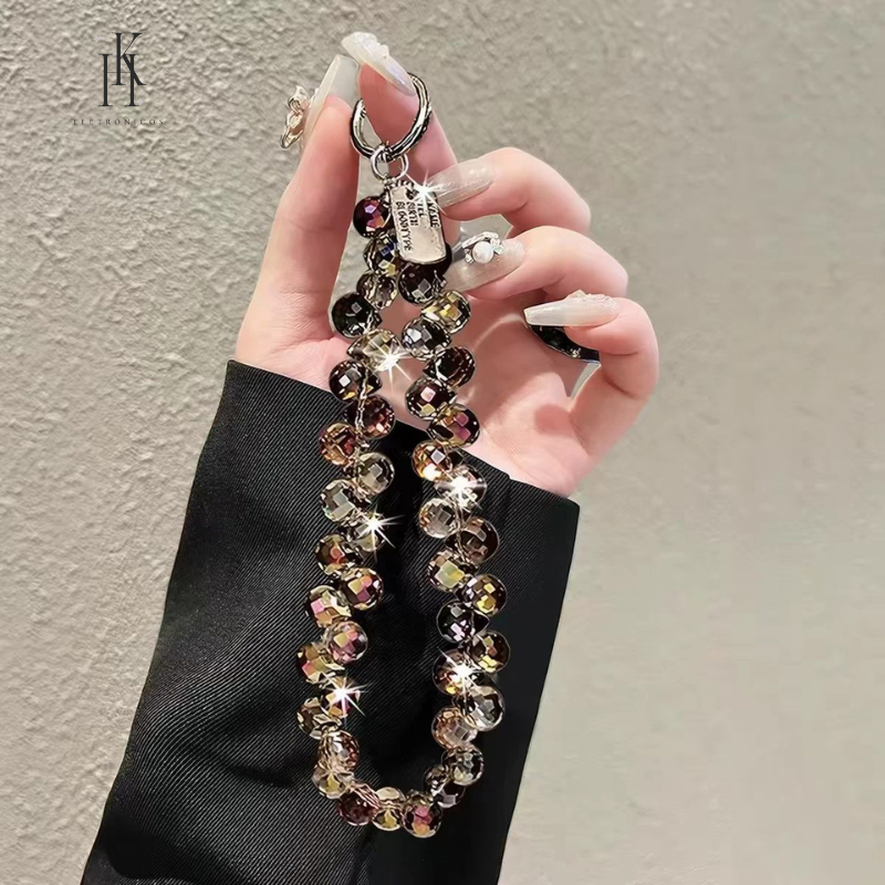 HK-Novo cordão de telefone móvel de cristal de luxo com pingente anti-perda — imagem 2 de 2