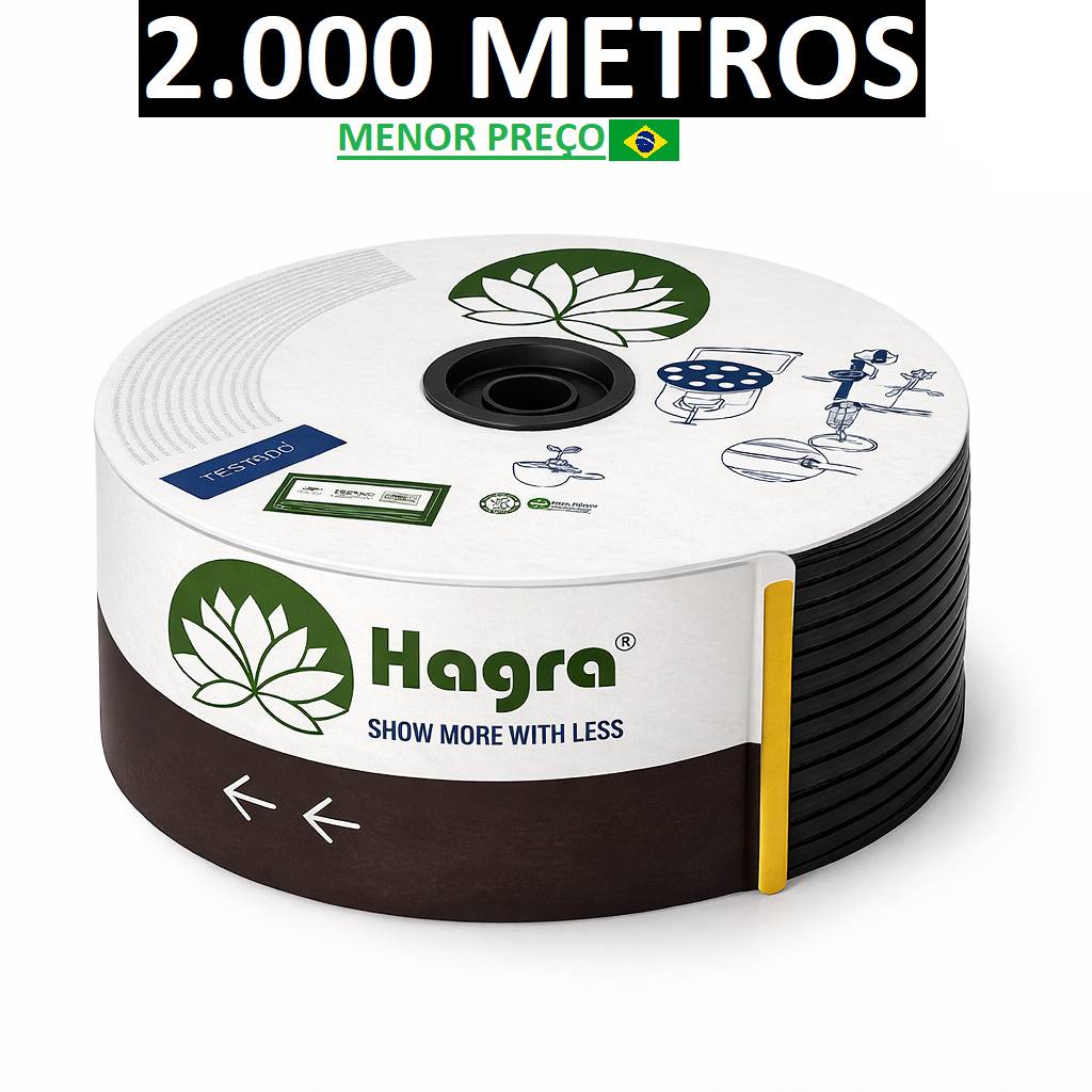 Mangueira Gotejamento 3l/h 20cm Espaçamento 2.000 Metros Irrigação Jardim - Oferta
