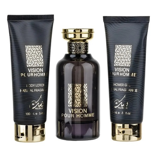 Kit Perfume Vision Pour Homme Edp Unissex 100ml Shower Gel 100ml Body Lotion 100ml