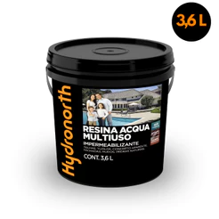 Resina Acrilica Multiuso Incolor Brilhante Acqua 3,6L Impermeabilizante Hydronorth Proteção