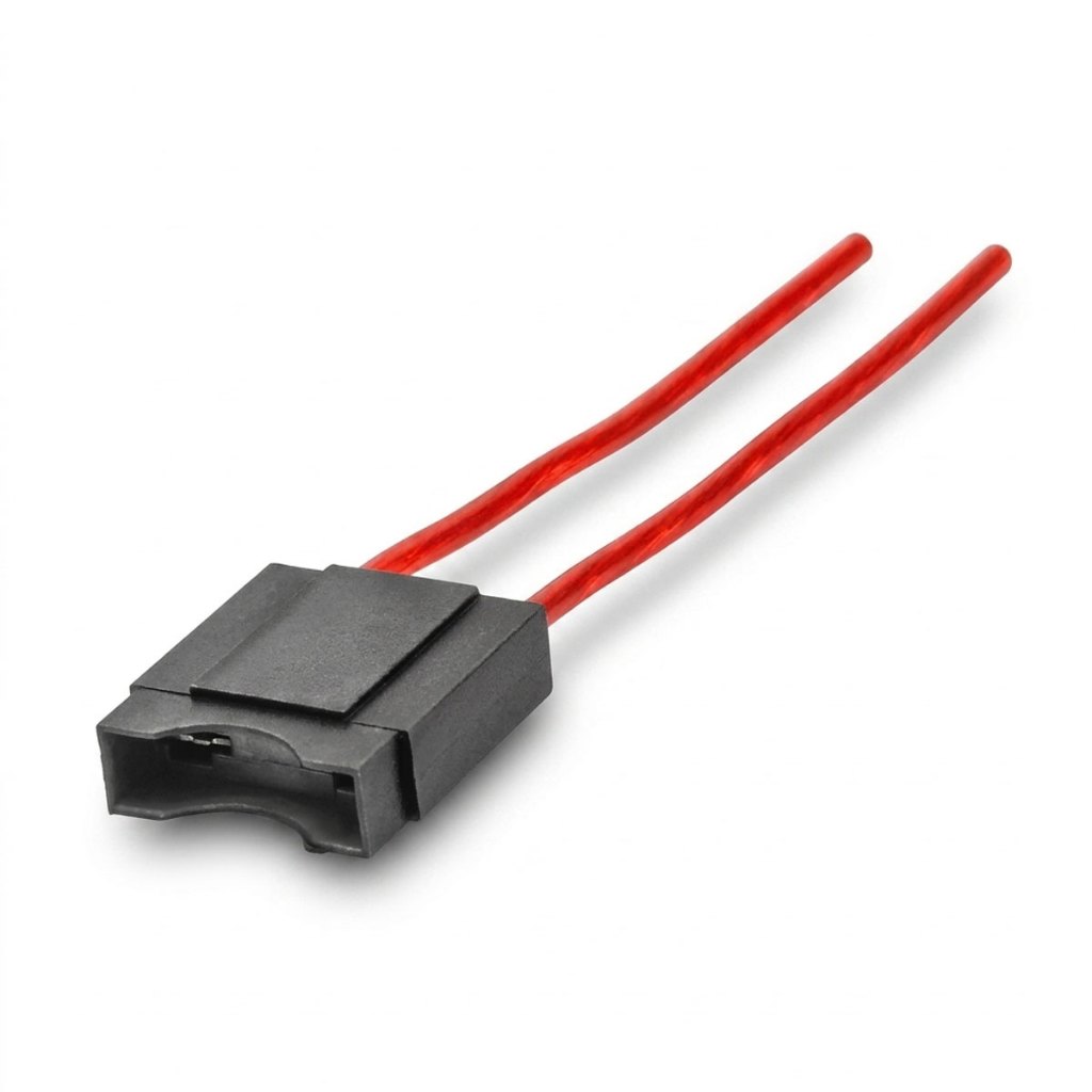 Porta Fusível Lâmina Max Grande Com Fio 4mm Montado Para Som Automotivo