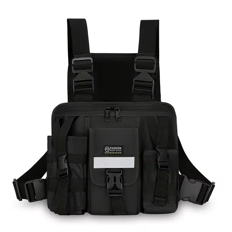 Bolsa Peitoral Tática para Motoboy – Compacta, Segura e Funcional