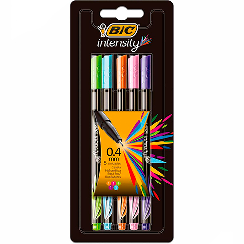 Canetas Hidrográficas Extra Finas 5 Unidades Intensity Bic
