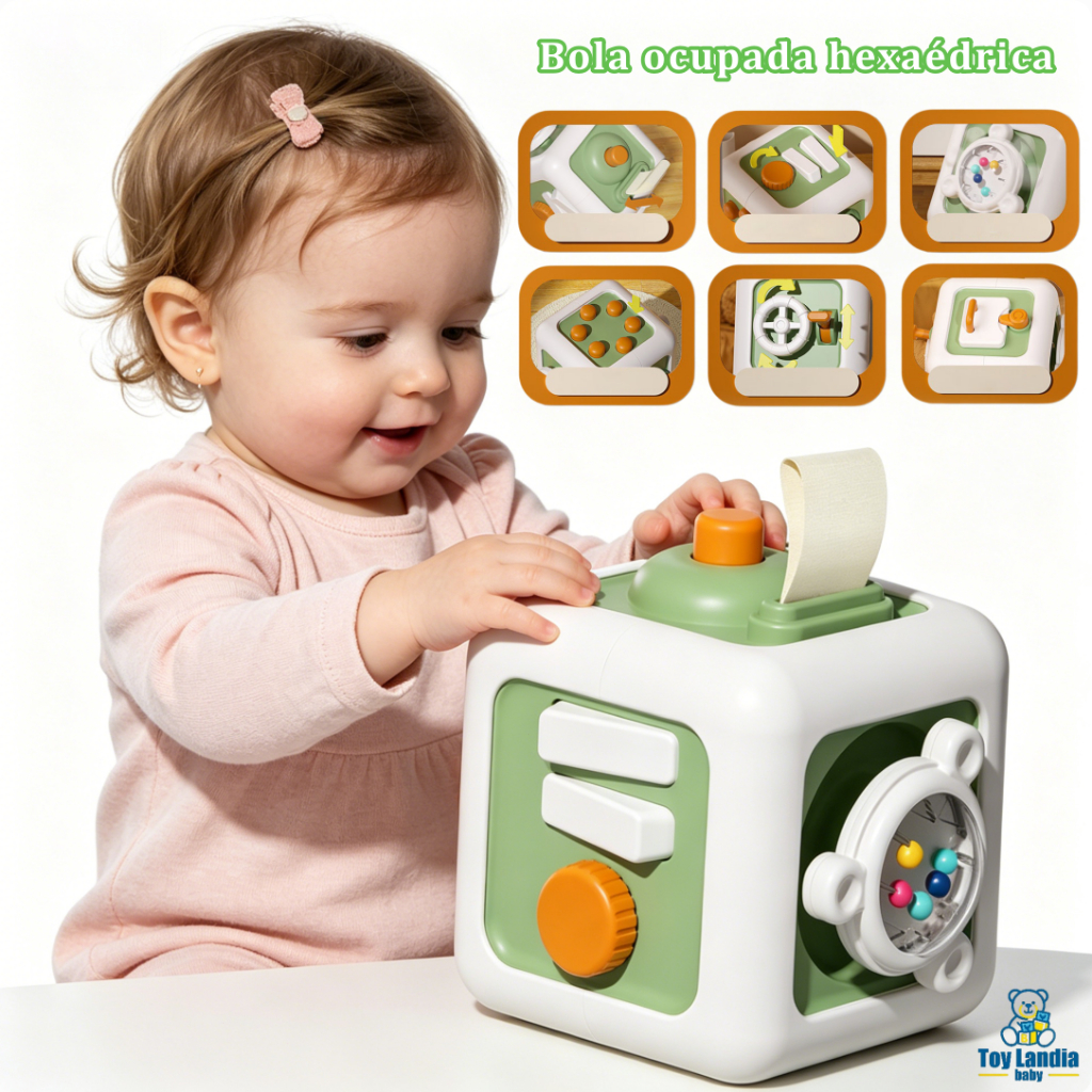 Montessori Educação Infantil Cubo de Rubik Bebê Música Dinâmica Treinamento de Inteligê