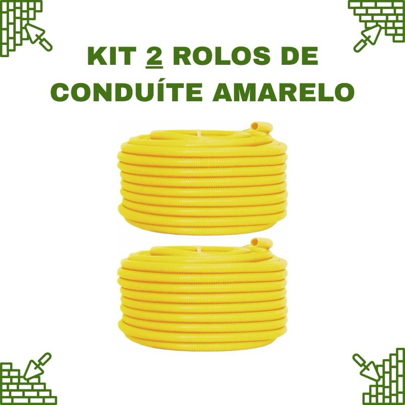kit 3 - 2 conduites  corrugado 3/4 canduite reforçado