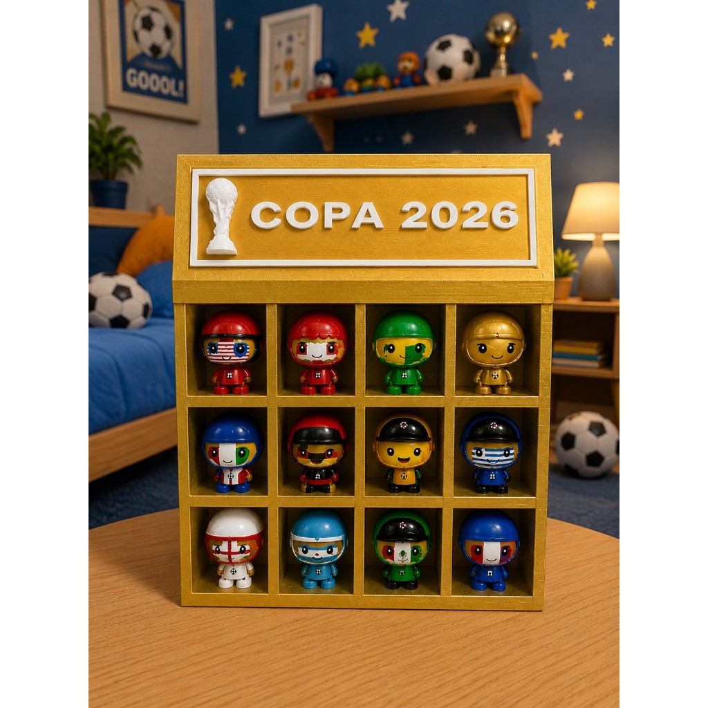Expositor Boneco Copa 2026 Kinder Ovo Coleção Especial