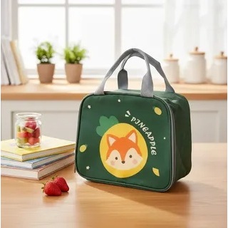 Lancheira Bolsa Termica Infantil Escolar Raposa Com Alça Impermeável Passeio Conserva Lanches Bichinhos