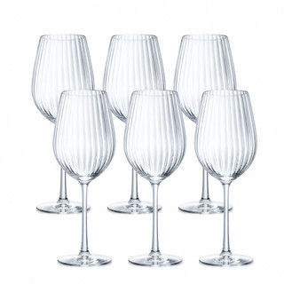 Jogo 6 Taças de Vinho Luminarc Serena Line 550ml Vidro Canelado Mesa Posta Original