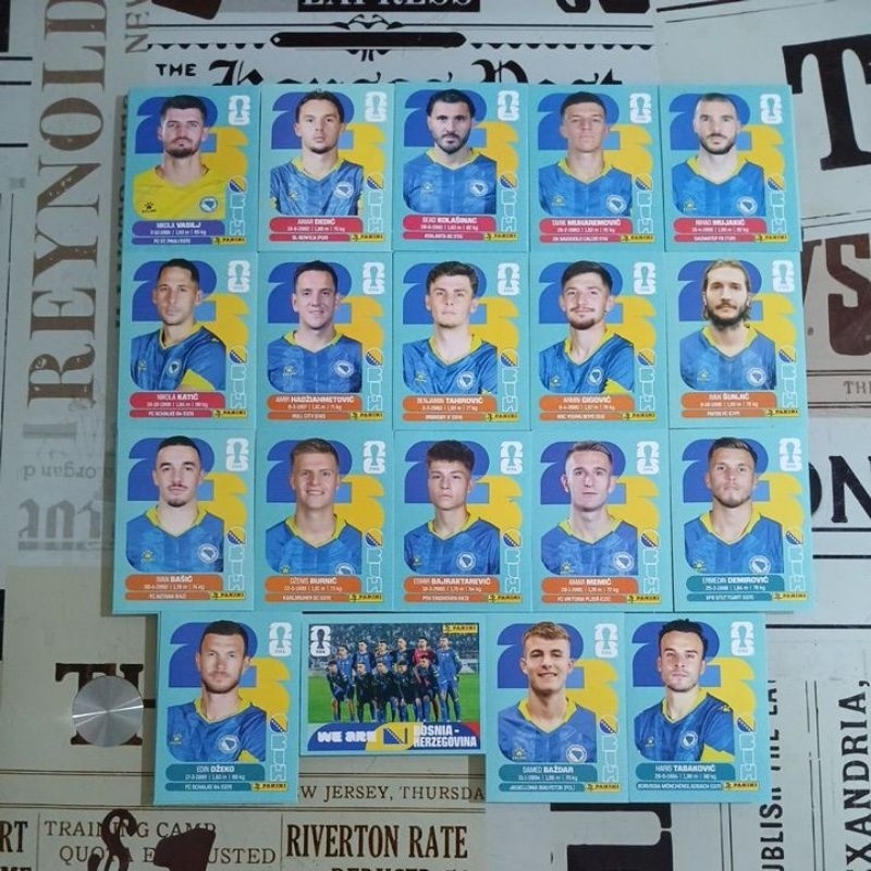Bósnia - Figurinhas Originais Avulsas Copa do Mundo Fifa 2026 (BIH) (venda unitária)